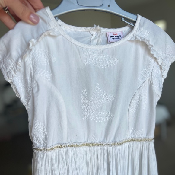 TAO (French brand) 4T white embroidered dress - Picture 3 of 4